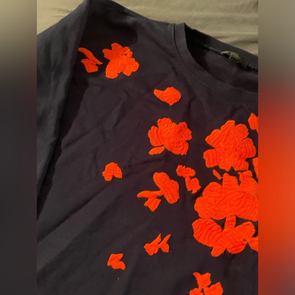 J. Crew Floral embroidered crew neck sweatshirt - Picture 9 of 16